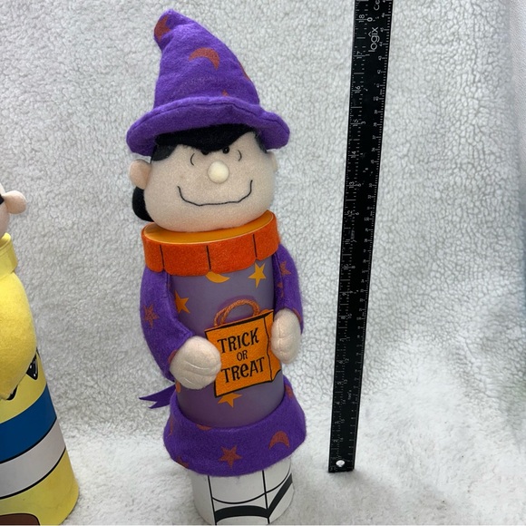 Peanuts Gift Tubes 2011 Halloween Decor 4 set 14-17" Snoopy Lucy Charlie Woodsto - Picture 9 of 12
